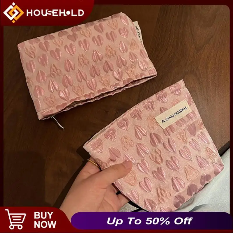

For Girls Cosmetic Bags Small Pink/black Storage Bags Multifunctional 3d Red Bag Household Tools Portable Makeup Organizer
