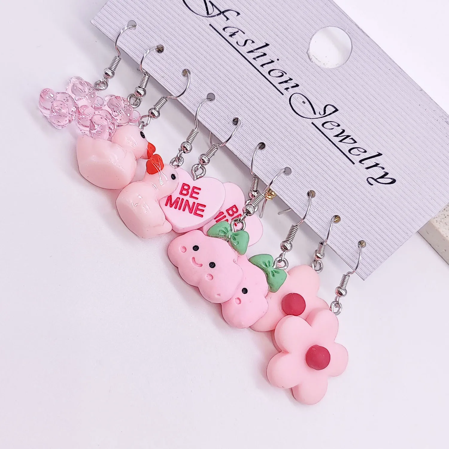 Набор сережек с изображением милого медведя и облака