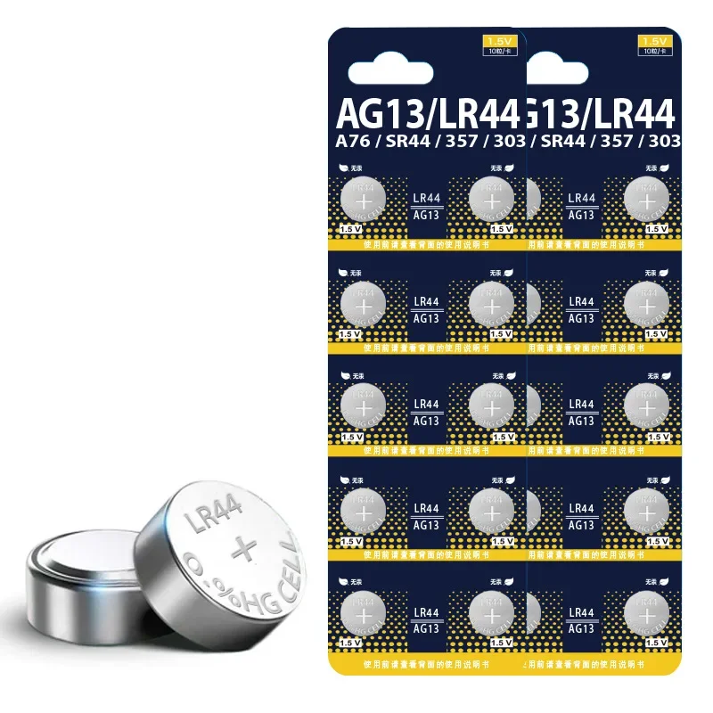 Фото Батарейка-таблетка LR44 AG13 1.55V, 357 SR44 LR1154 SR44SW SR1154 SP76 для часов, игрушек, пультов дистанционного управления №4