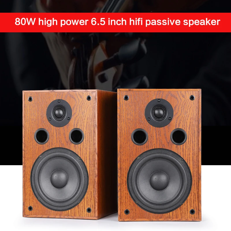 

80W High-power 6.5-inch Speaker Home Theater High-fidelity Hifi Enthusiast Passive Speaker Two-way Audio Bookshelf Speaker