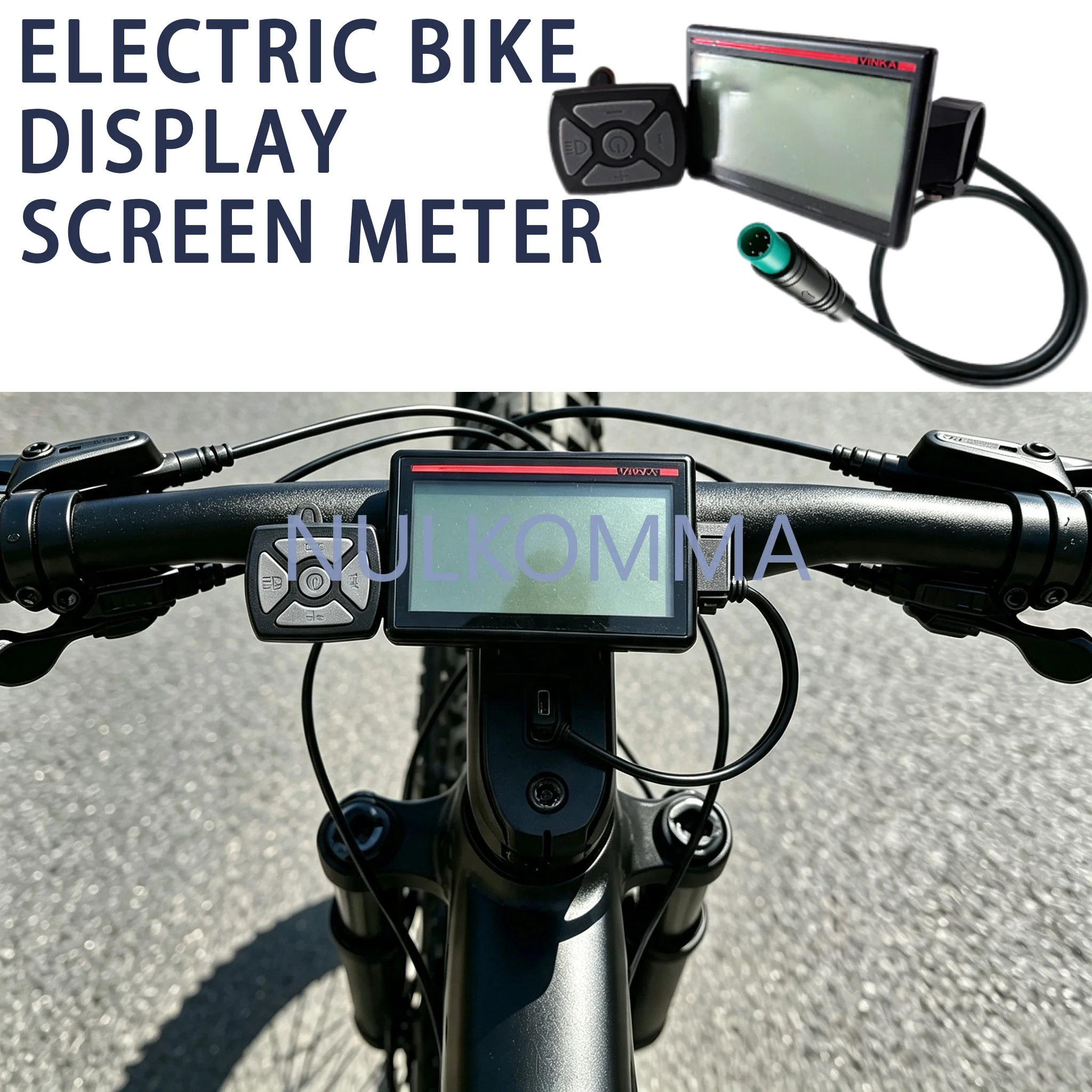 Фото NULKOMMA Ebike LCD-панель приборов, спидометр, дисплей для электровелосипеда, сменный аксессуар betronic VHD-C17A №1