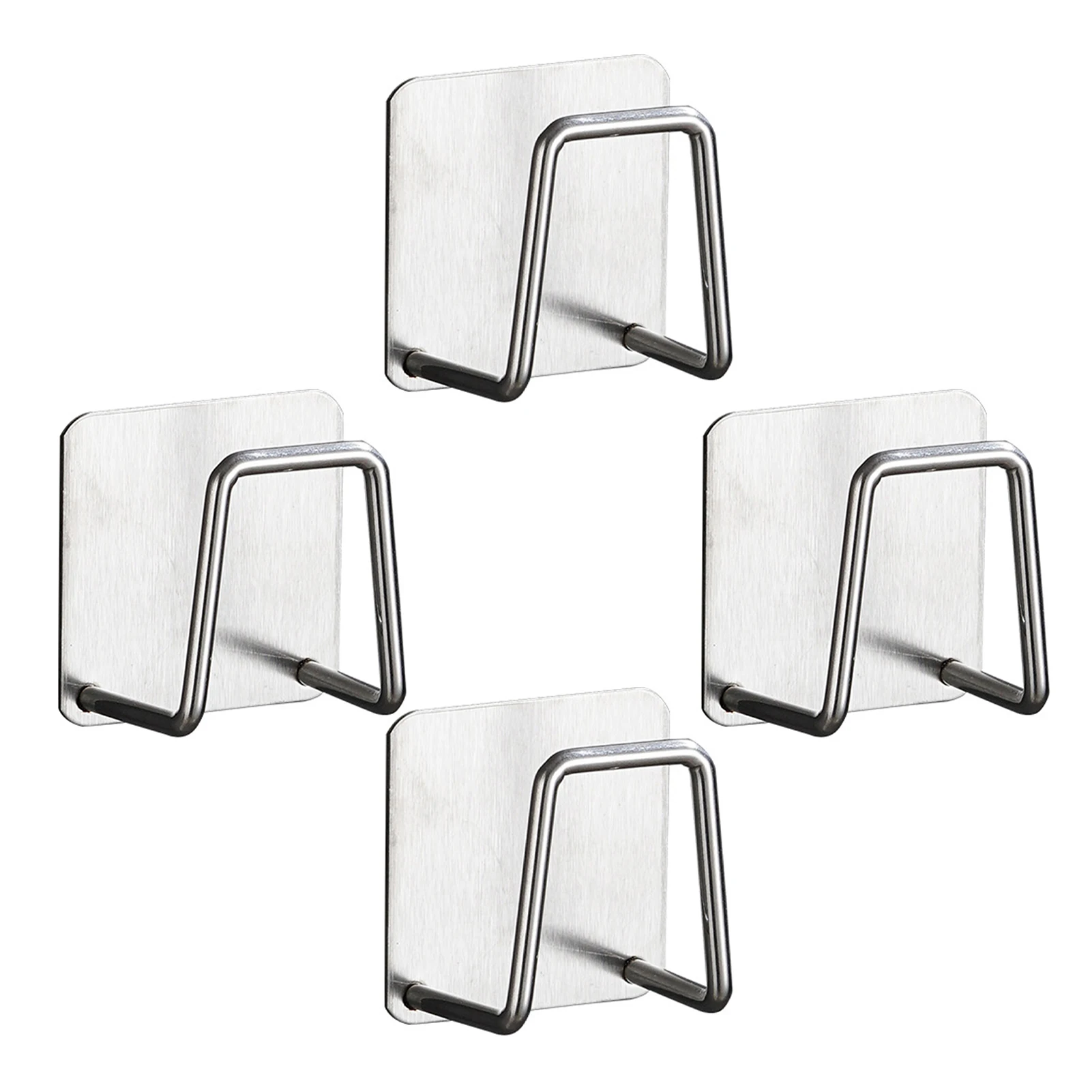

4 PCS Dish Sponge Holder Rustproof & Durable Stainless Steel Sponge Holder Universal for Door Wall