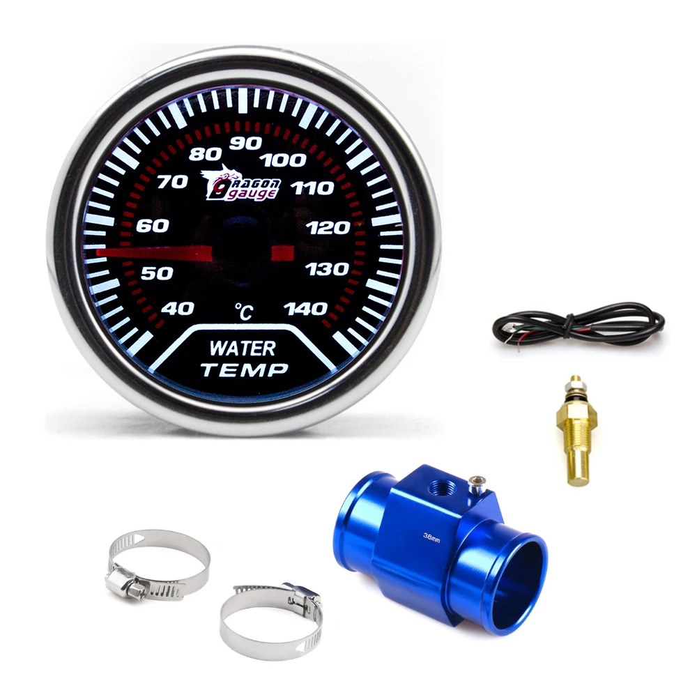 

52 мм Автомобильный датчик температуры воды 40 ~ 140 ℃ с 1/8NPT датчик температуры воды, адаптер датчика соединения воды, 26 ~ 40 мм Автомобильный измеритель