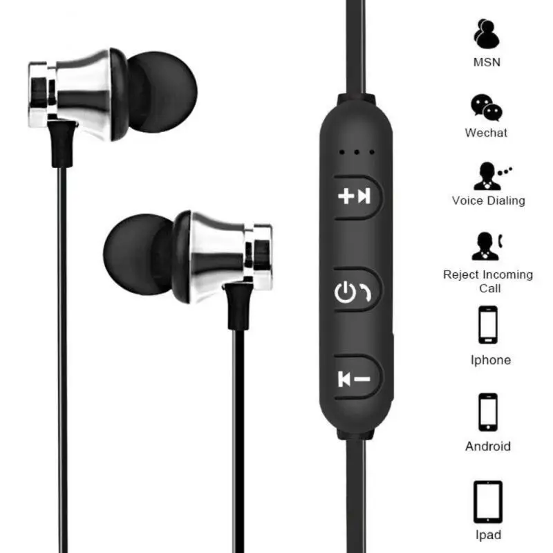 

-compatible Earphone Stereo With Microphone Wireless In-ear Headset Magnetic Wireless Earphone Super Long Standby Tws