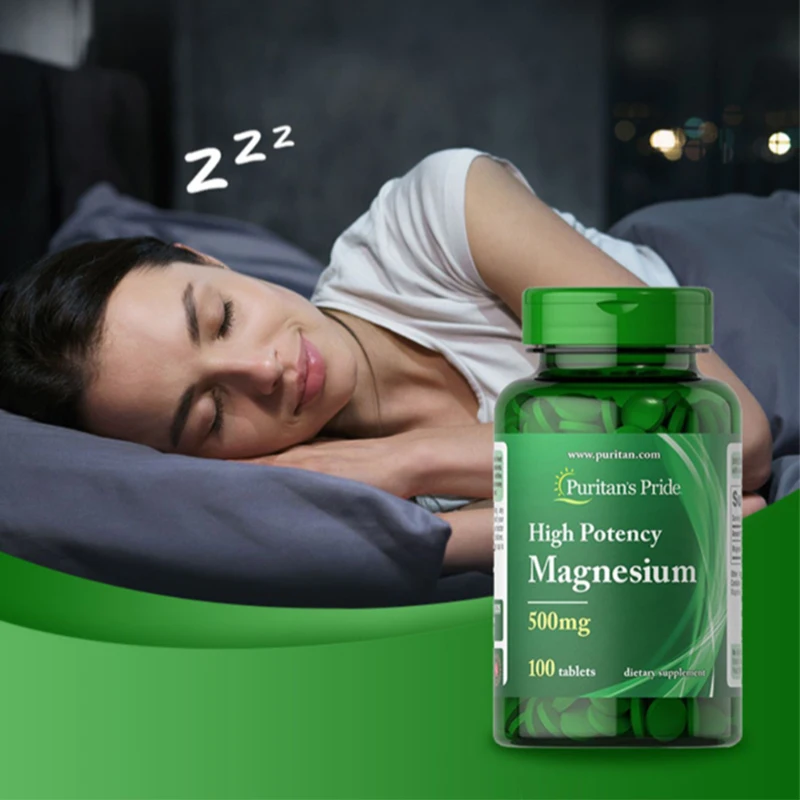 

100 Pills magnesium supplements 500mg calcium supplements good absorption cramps headache health foods