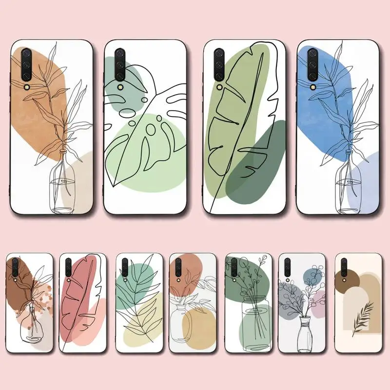 

Simple Plum Blossom Leaf Phone Case for Xiaomi mi 5 6 8 9 10 lite pro SE Mix 2s 3 F1 Max2 3