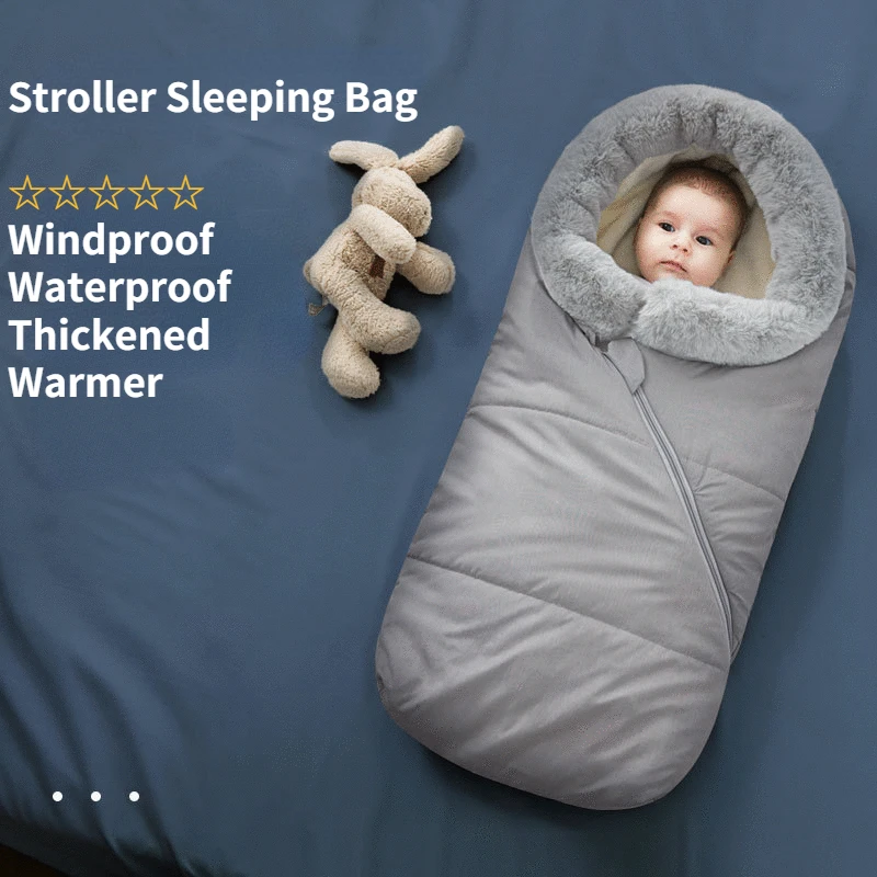 

Envelope In A Stroller Baby Sleeping Bag Winter Socks Sleep Bag Windproof Warm Sleepsack Baby Footmuff For Stroller free ship