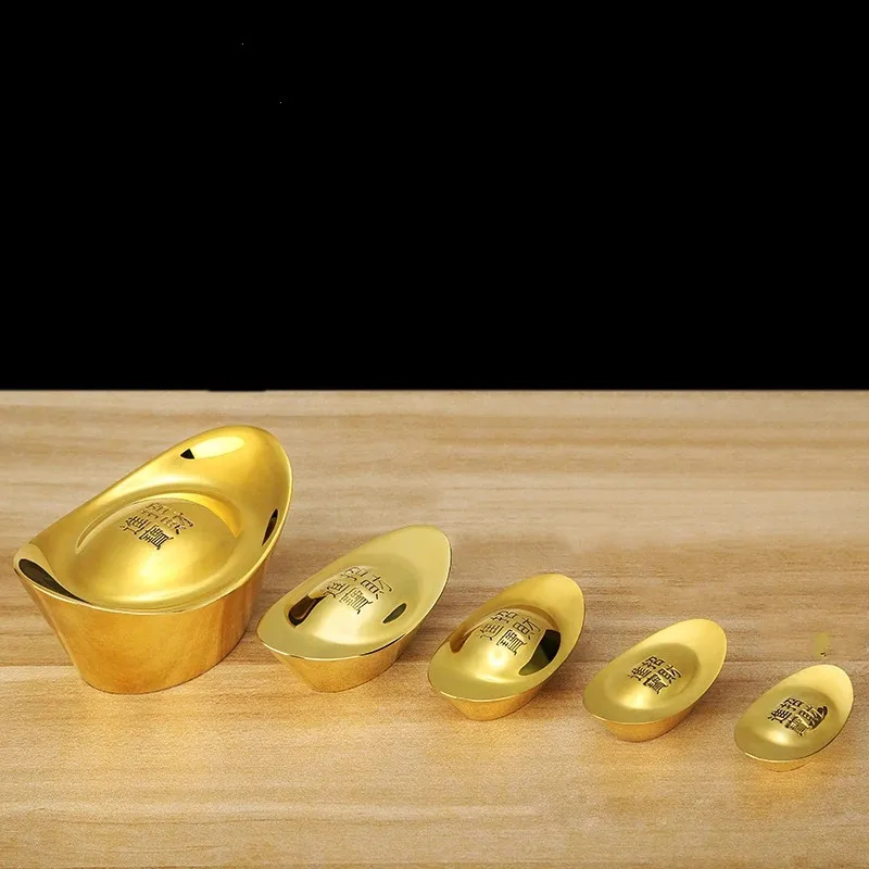 Китайский золотой фэншуй счастливые деньги твердый медный орнамент домашний