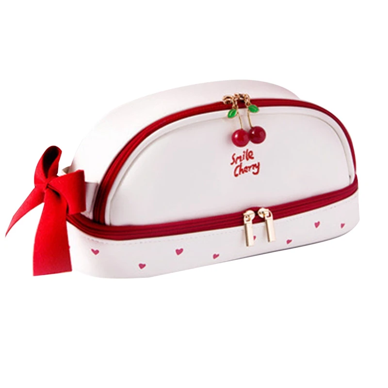 

Cherry Cute Pencil Case Large Capacity School Pencil Cases Cosmetic Bag Storage Bag Gifts For Women Pen Bag