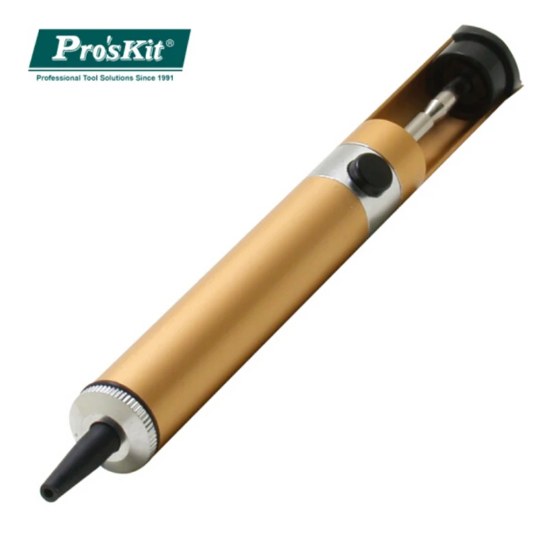 

Proskit 908-366A Suction 32cm-Hg Solder Sucker Aluminum Alloy Antistatic Desoldering Pump Desoldering Gun Tin Removal Tools