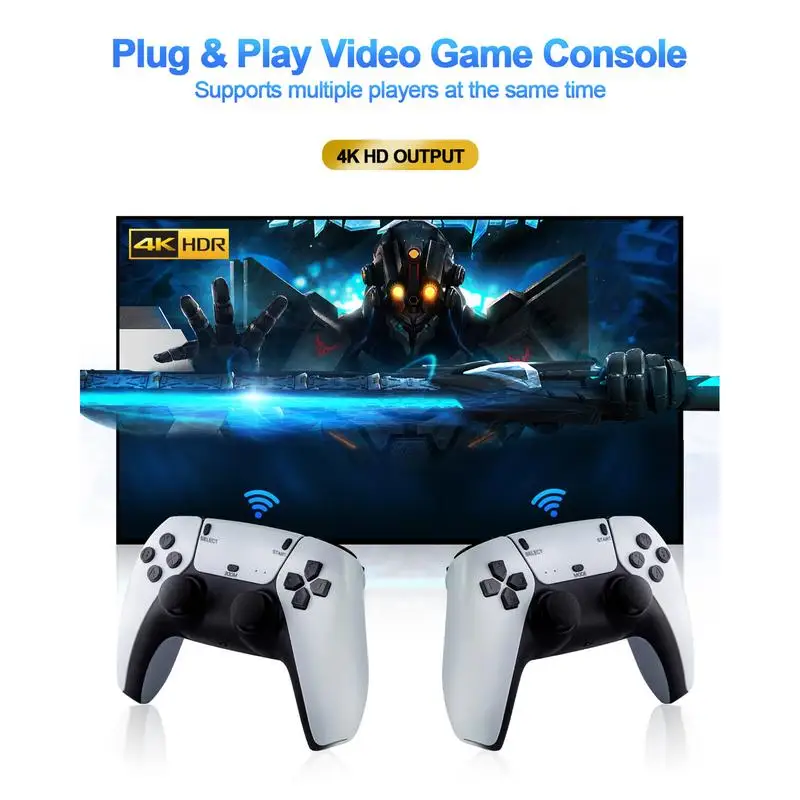 

U9 Video Game Console 2.4G HD Wireless Handle HDMI-Compatible Built-in 10000+ Games 64G 20 Simulators for PS1/N64/MAME/GB/SEGA