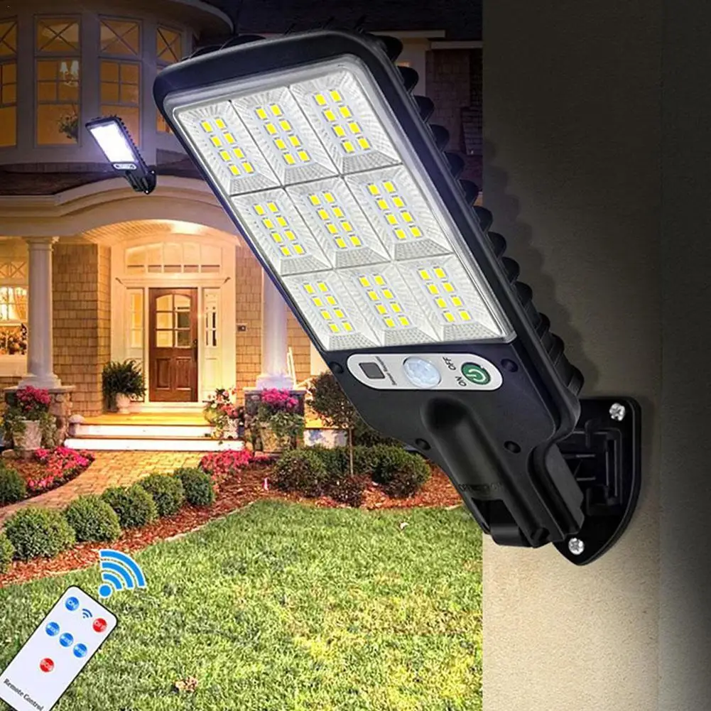 

NEW Solar Street Lights Outdoor Solar Lamp With 3 Light Mode Waterproof Motion Sensor Security Lighting For Garden Patio Pa G9Z6