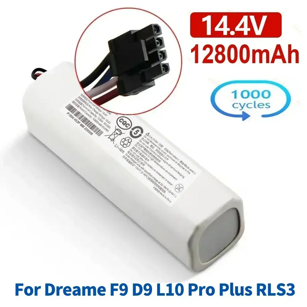 Оригинальная сменная батарея для робота-пылесоса 14 4 В 12800 мАч Dreame F9 D9 L10 Pro Plus RLS3 RLS5