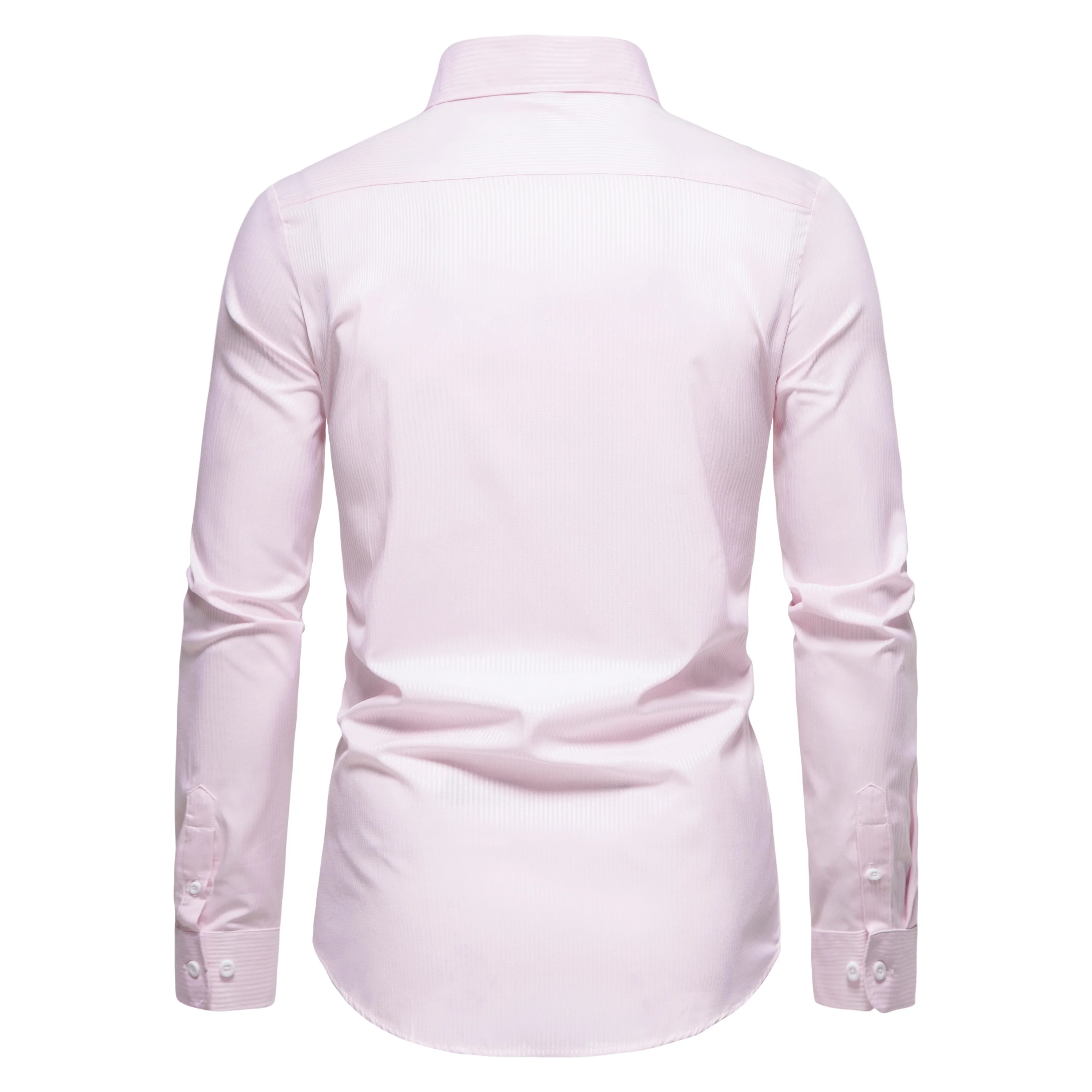 2022 Autumn Winter New Men's Long Sleeve Business Party Party Solid Button Stripe High Quality Cotton Shirt