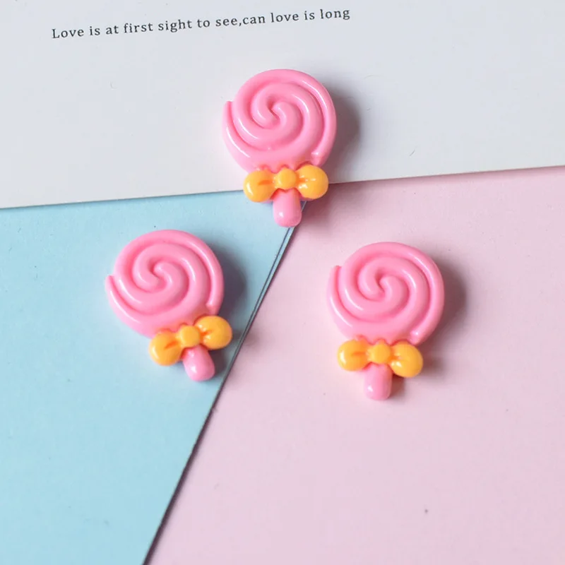 20 шт. новые милые миниатюрные Мультяшные разноцветные леденцы из смолы для