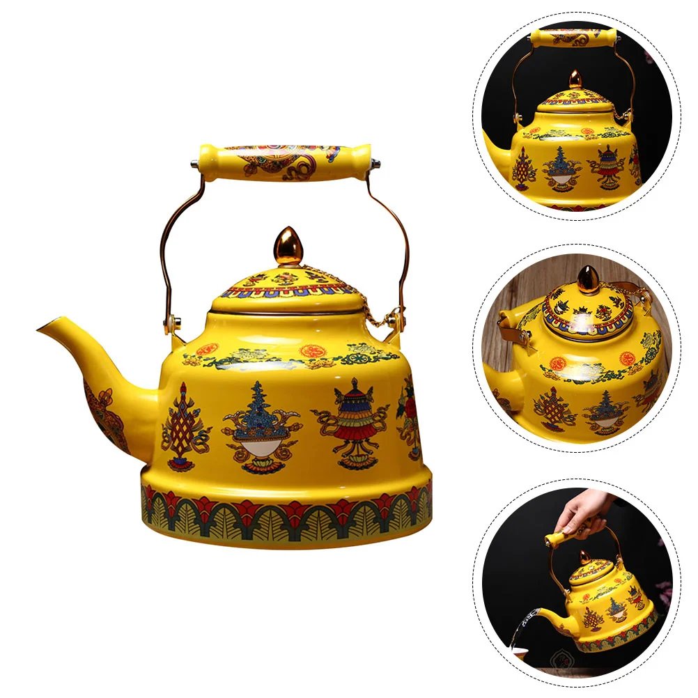 

Teapot Kettle Water Tea Stovetop Pot Boiling Whistling Enamel Ceramic Coffee Kitchen Turkish Hot Vintage China Warmer Teakettle