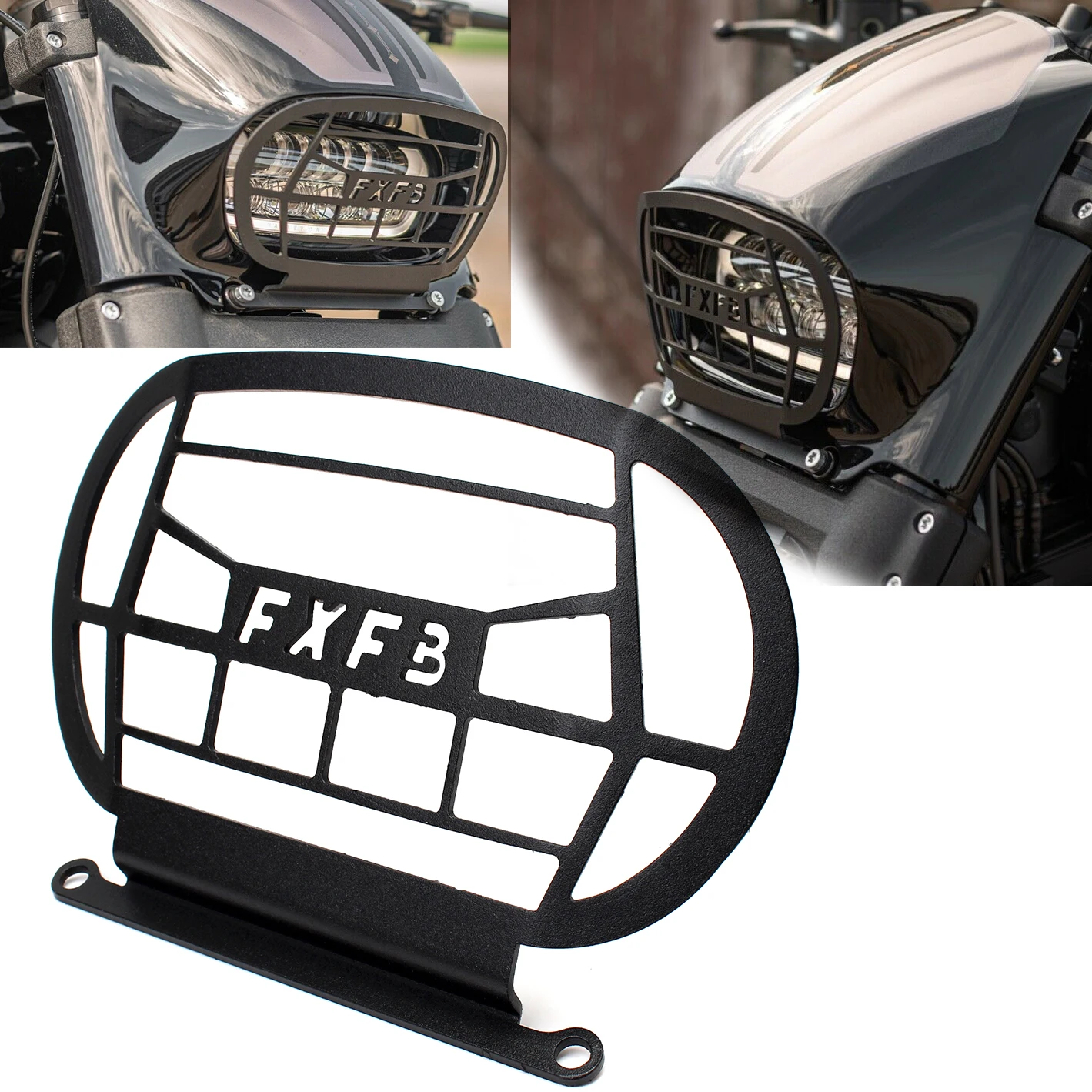Motorcycle Black Headlight Fairing Head Light Grill Cover For Harley Softail M8 Fat Bob FXFB FXFBS 2018-2022 2021 2020 2019 |