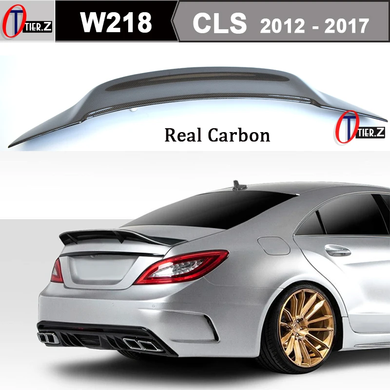 W218 CLS автомобильный спойлер для заднего багажника из углеродного волокна Стиль крыла Renntech для 2012 - 2017 Mercedes CLS Class (C218 W218) & CLS63 AMG