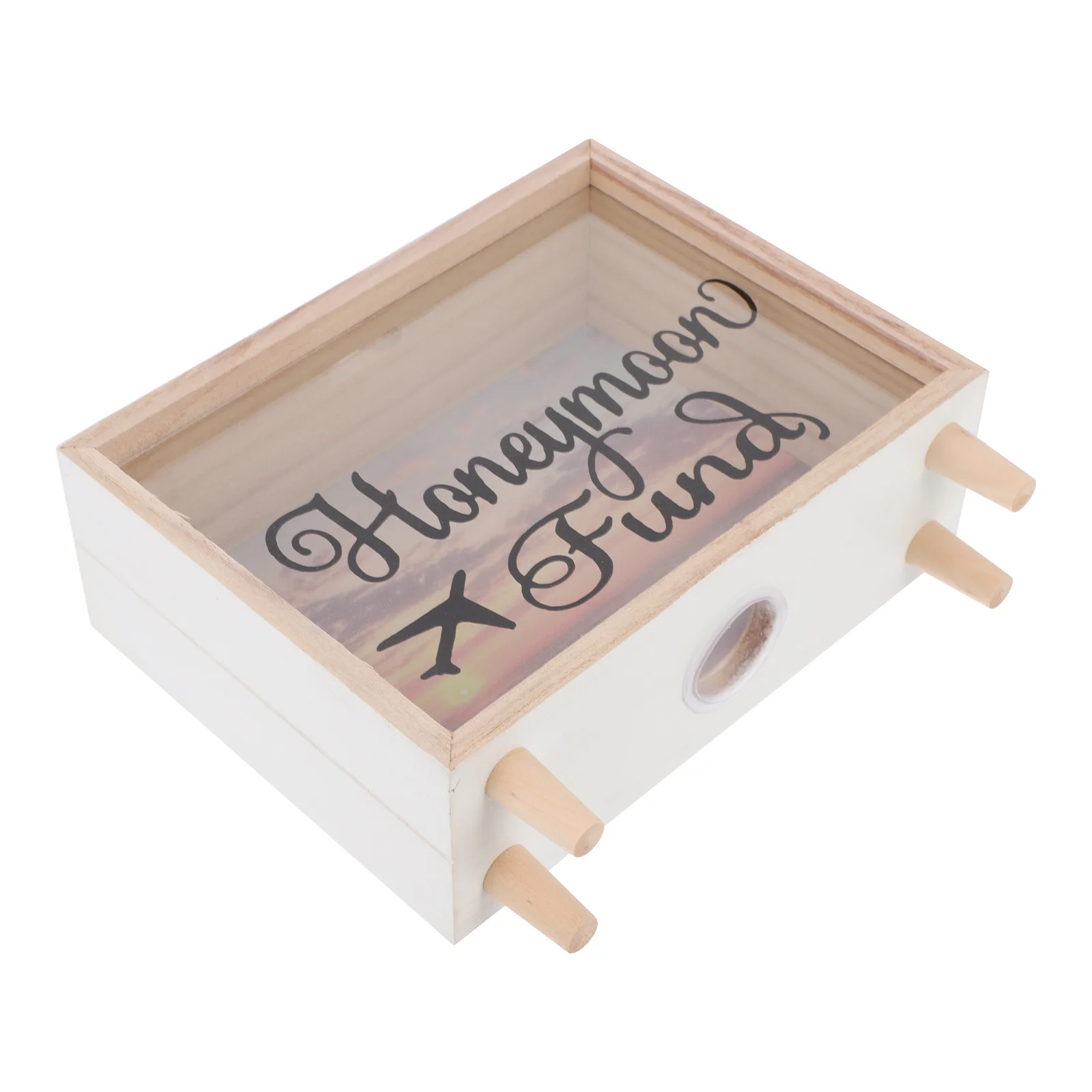 

Piggy Bank Light Coin Storage Holder Wooden Vintage Decor Home Desktop Table Nordic Child Retro