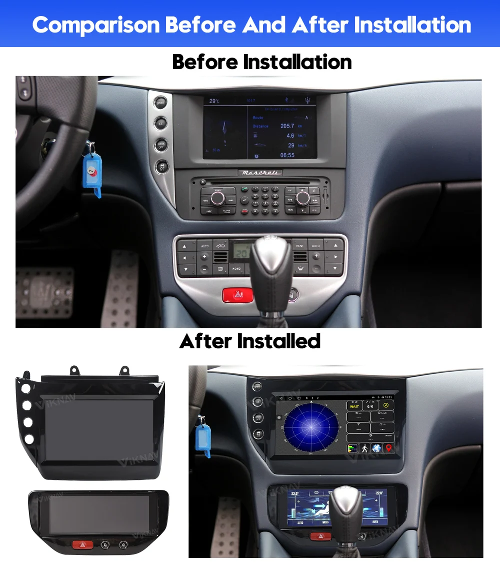 For Maserati GT/GC GranTurismo 2007-2017 Car Air condition Board AC With Android Auto Stereo Multimedia Player Auto Car Radio