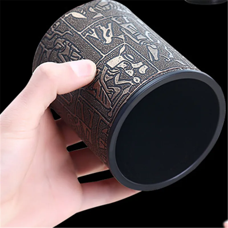 

High Quality 9.5*8.2cm Leather Manual Dice Cup For Party Drinking Gambling Game Dice KTV Bar Entertainment Clubs