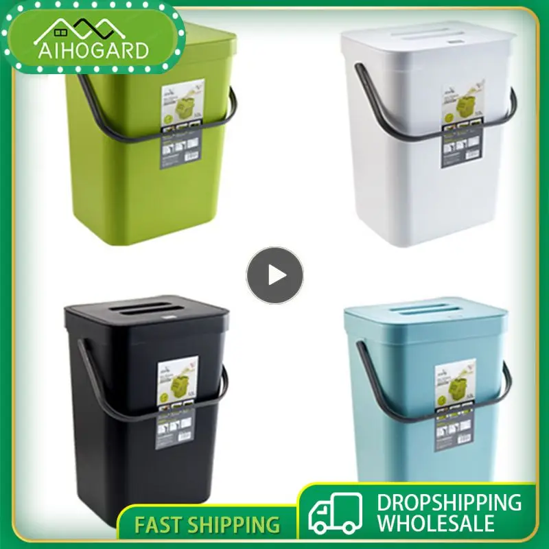 

Kitchen Kitchen Trash Can Waste Bins Kitchen Garbage Bin Foldable Car Trash Can Wall Mounted Trashcan For Bathroom Bin Trash 5L