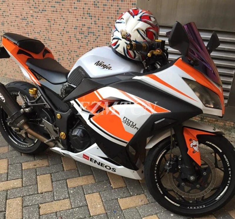 

Injection New ABS Fairings Kit Fit for Kawasaki Ninja 300 EX300 2013 2014 12 13 14 Bodywork Set Orange White