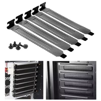 new 5pcslot black hard steel dust filter blanking plate pci slot cover with screws