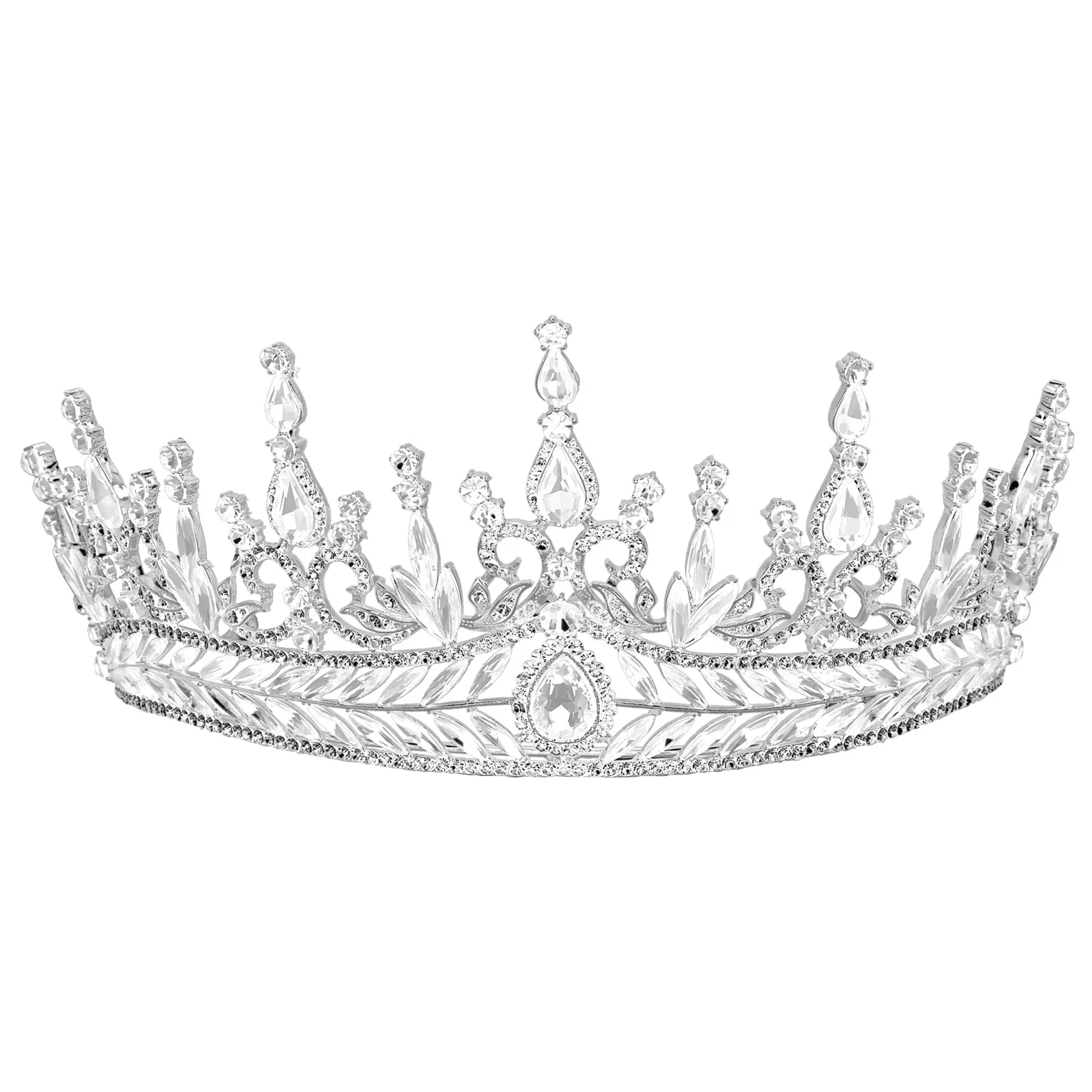 

Vintage Princess Tiara Baroque Crown Gold Bridal Hair Accessories Head Ornament