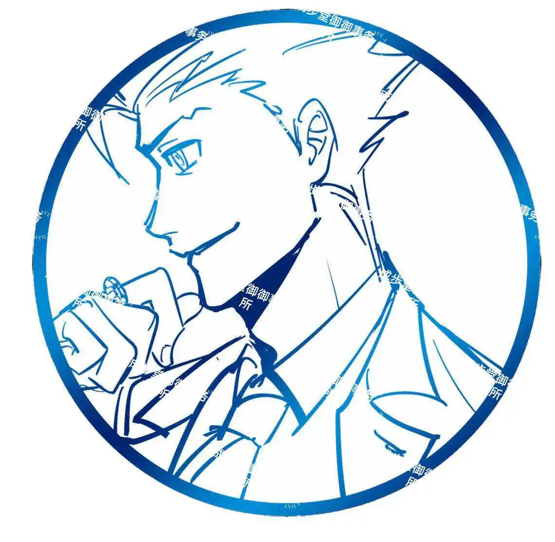 Аниме Ace Attorney Phoenix Wright Miles Edgeworth косплей открытка значок кулон брошь брелок