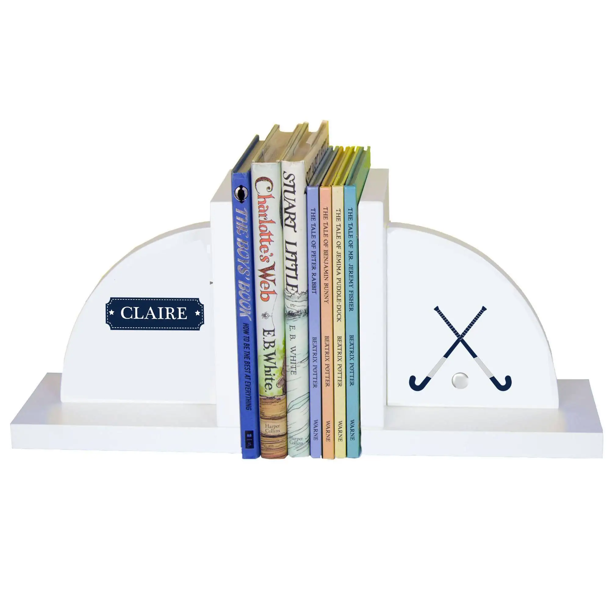 

White Bookends - Field Hockey