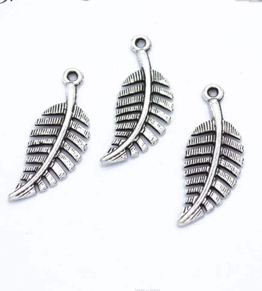 

16pcs 31*11mm Charms Leaves Charms For Jewelry Making DIY Jewelry Findings Antique Silver Color Alloy Charms Pendant F0909