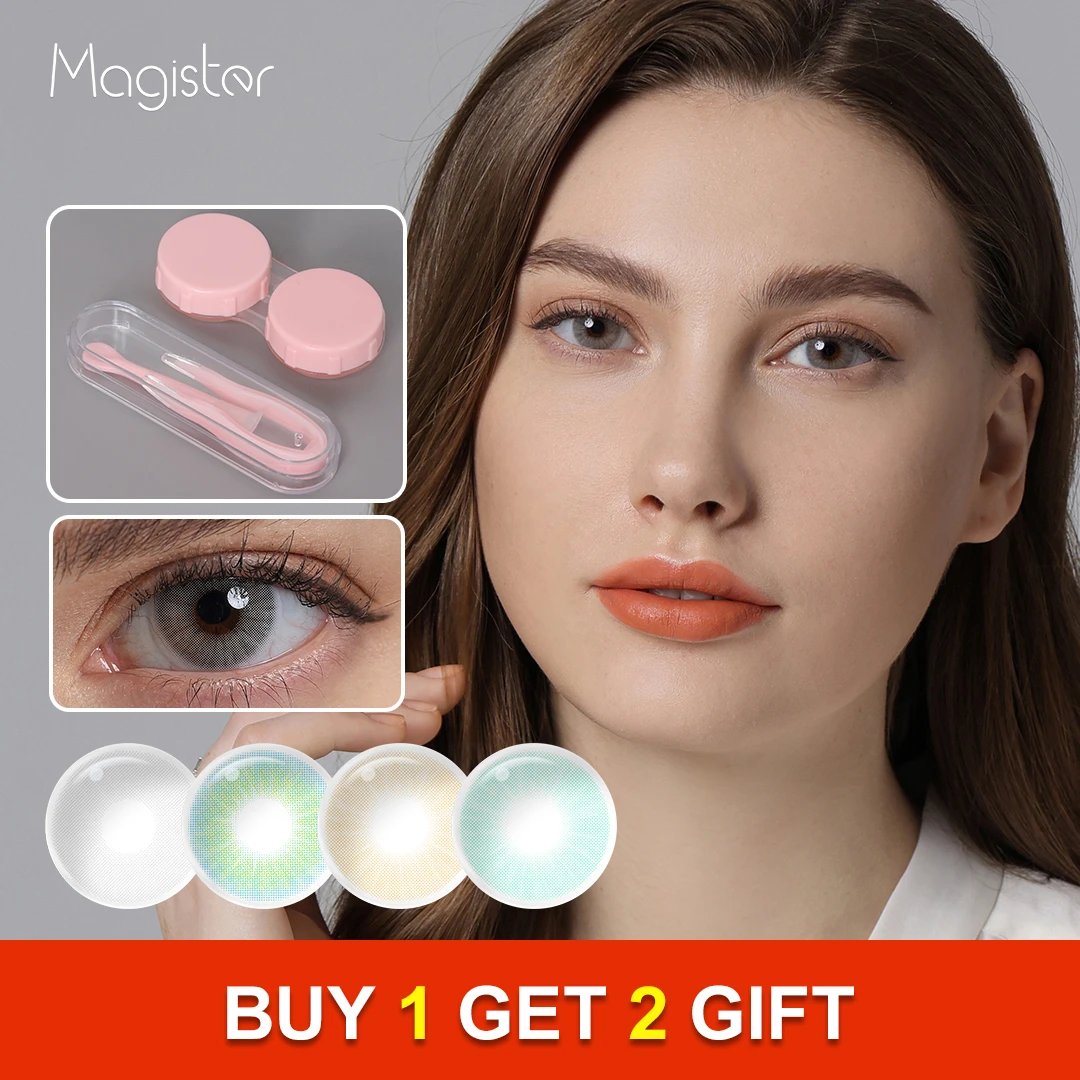 Magister Natural Contact Colored Lenses For Eyes 1 Pair Queen Series Color Contact Lenses Suitable For Daily Use With Gift