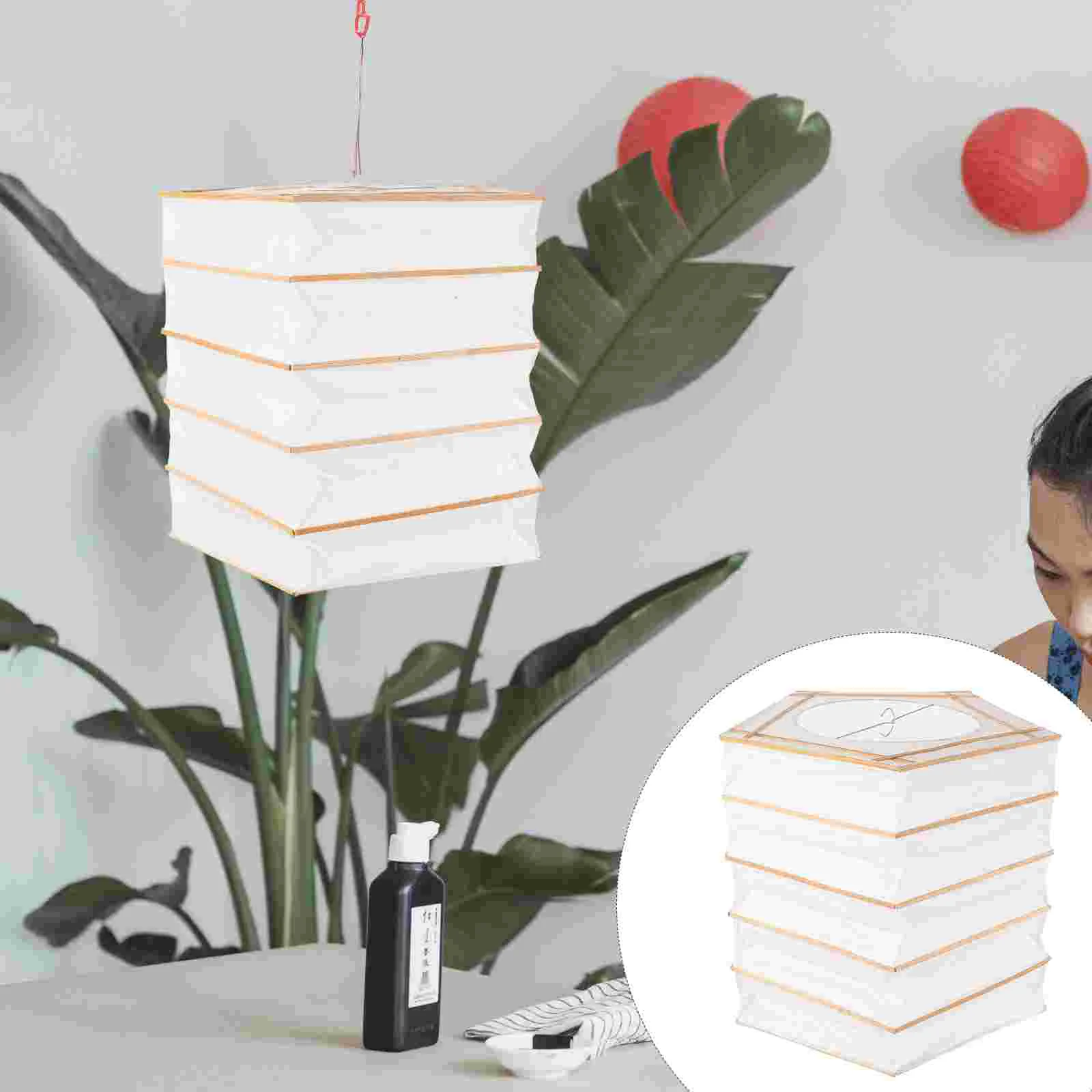 

China Ceiling Light Shade Japanese Origami Paper Lamp Covers Square Lampshade Accessory Pendant Fold