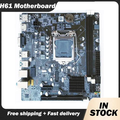 Высокопроизводительная материнская плата H61 LGA 1155 для Intel Core i7 i5 i3 ЦП Xeon двухканальная память DDR3 SATA III USB 3,0 100% протестирована