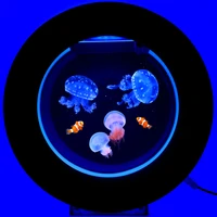 ecological jellyfish tank living fish tank living room small dedicated desktop pet sea tank landscape clownfish aquarium