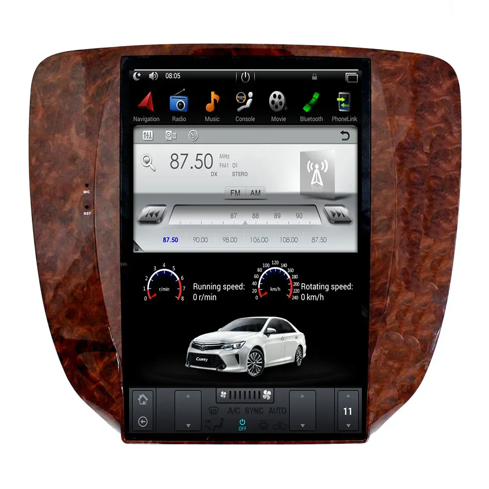 

Мультимедийный плеер для Chevrolet Tahoe /Silverado/GMC YUkon 12,3-2007, 2050 дюймов, Android, Тесла, стиль, автомагнитола, вертикальная GPS-навигация
