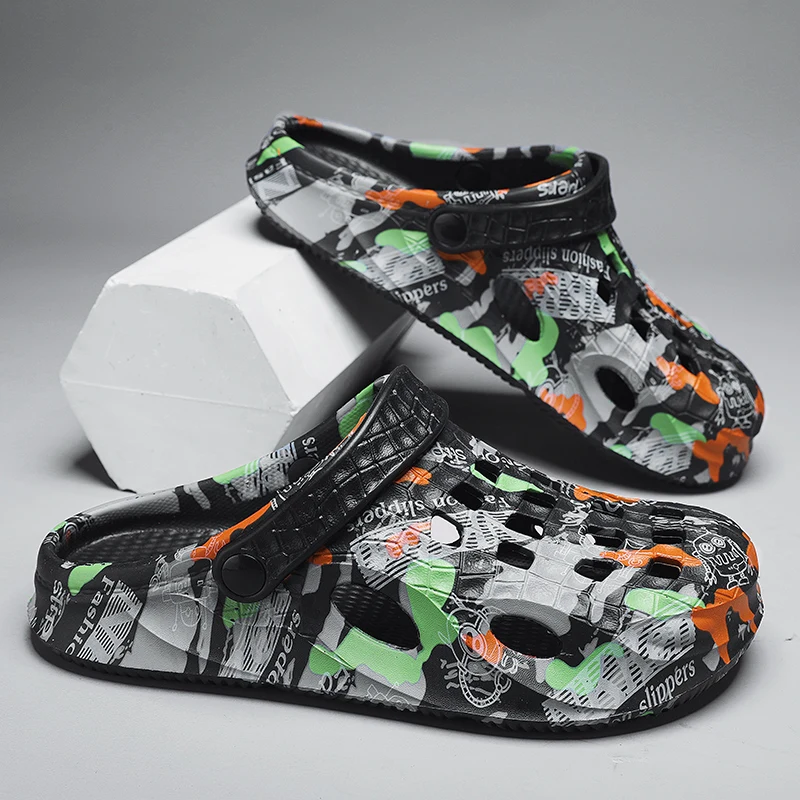 

Мужские сандалии для пляжа, летние сандалии из ЭВА с рисунком, 2023