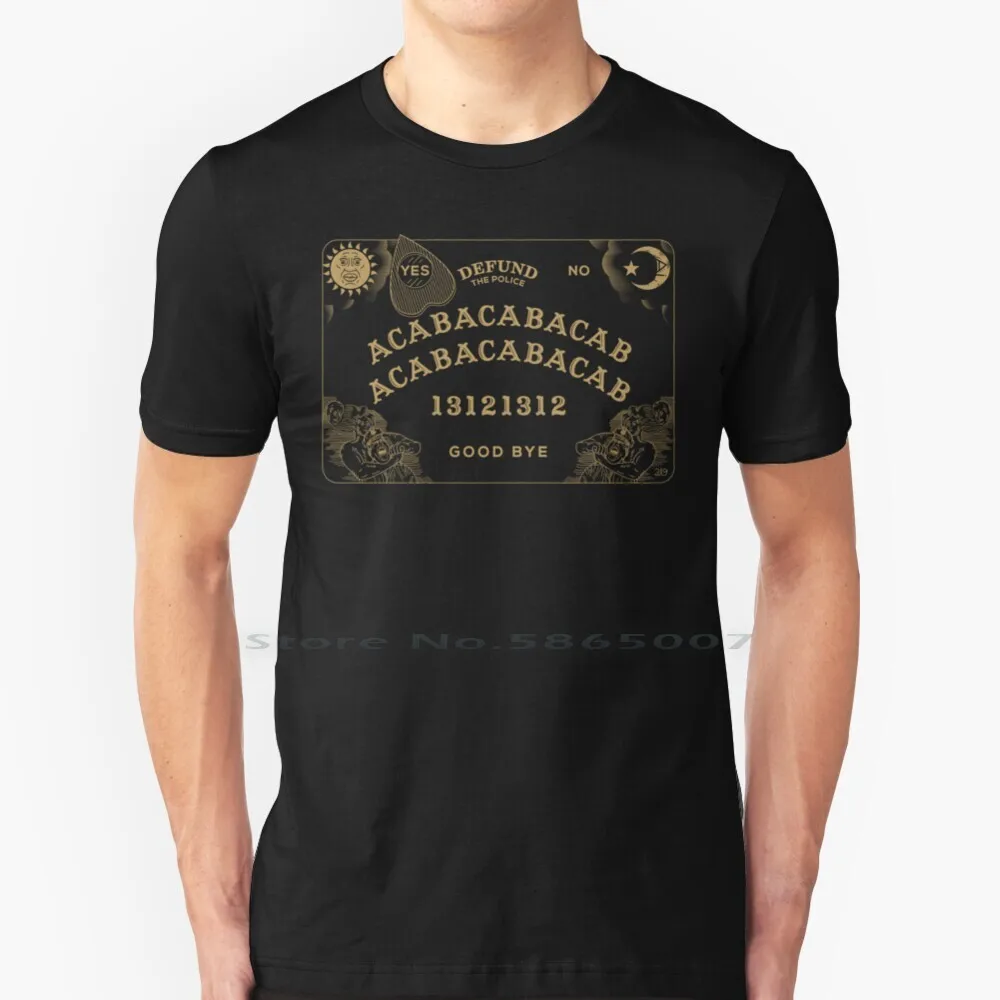 Camisa 100% de algodón con estampado de policía, camiseta de policía con diseño de Ouija, 1312