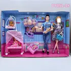 Принцесса Кукла семейный набор детские игрушки Рождественский подарок для беременных леди Детские куклы 11,5 дюймов DIY игра для девочек