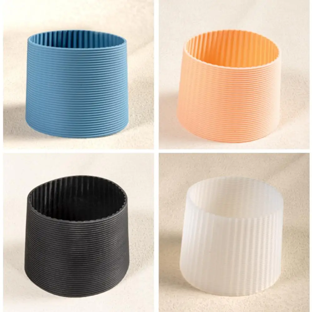 

Anti-slip Non-slip Heat Insulation Cup Cover Coaster Sleeve Water Cup Cover Mug Sleeve Coffee Cups Wrap Silicone Heat Insulation