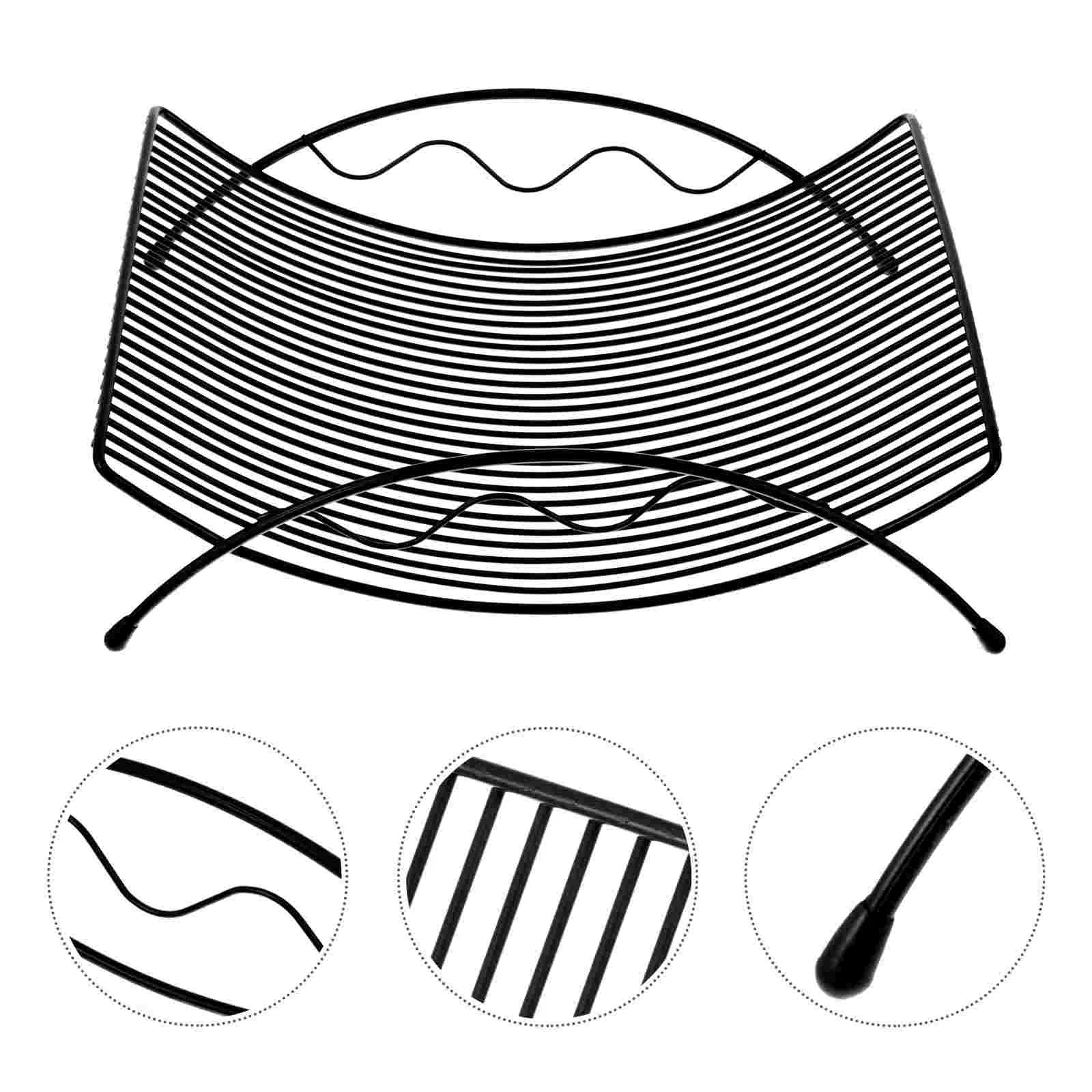 

Fruit Basket Bowl Storage Metal Stand Wire Bread Fruits Serving Iron Holder Countertop Vegetable Kitchen Desktop Decorative