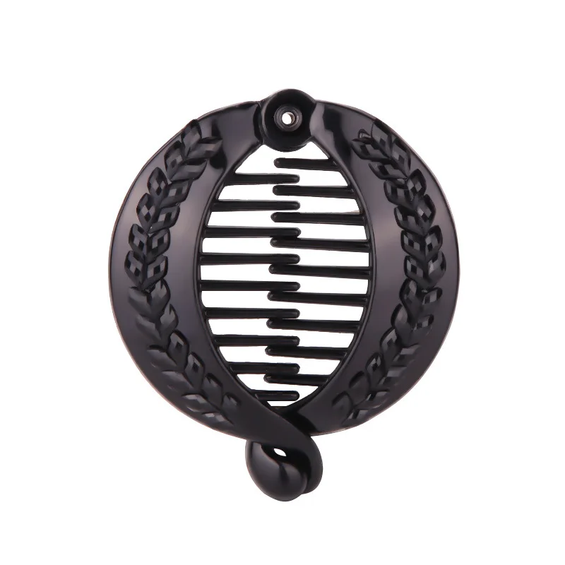 Зажимы для волос в форме рыбы HOT SALE Hair Claws Clip Fish Shape Banana Barrettes Black With Stones Hairpins Accessories For Women Clamp ACC79.