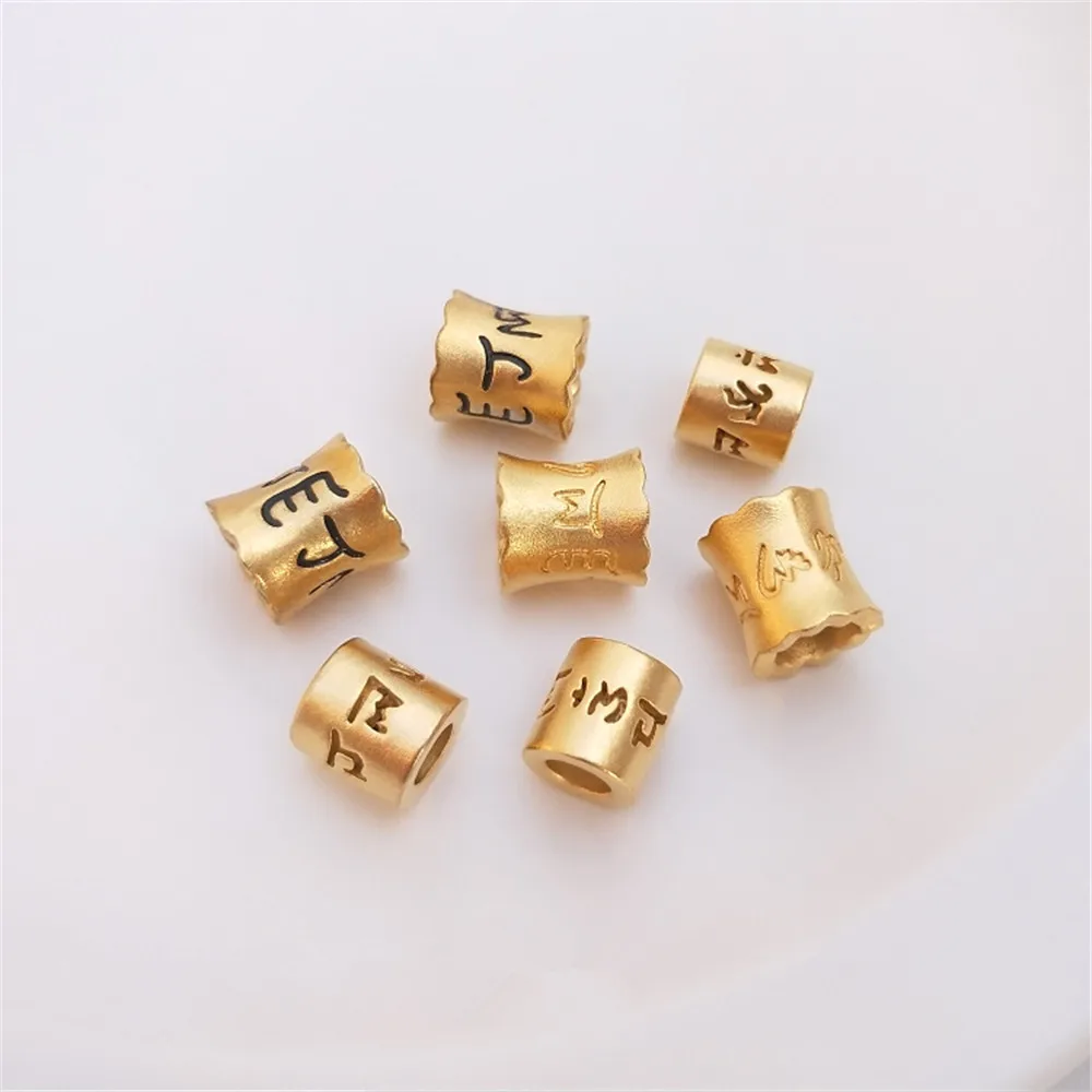 

Vietnam sand gold not fade color six words of truth bead pendant transshipment bead diy bracelet necklace jewelry accessories