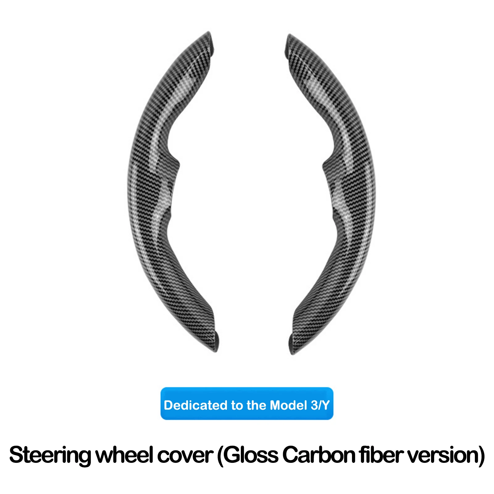 

Car Carbon Fiber Alcantara Suede Anti-furSteering Wheel Cover For Tesla Model 3 Model Y