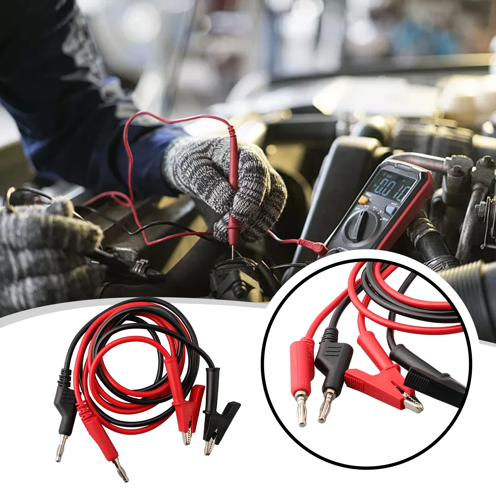 Эффективные и прочные Тестовые провода вилки типа банан 2 зажима крокодил 1 м