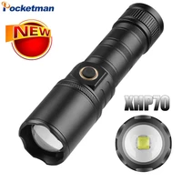 rechargeable flashlight high lumens xhp70 led flashlight waterproof handheld flashlight for camping hiking emergencies
