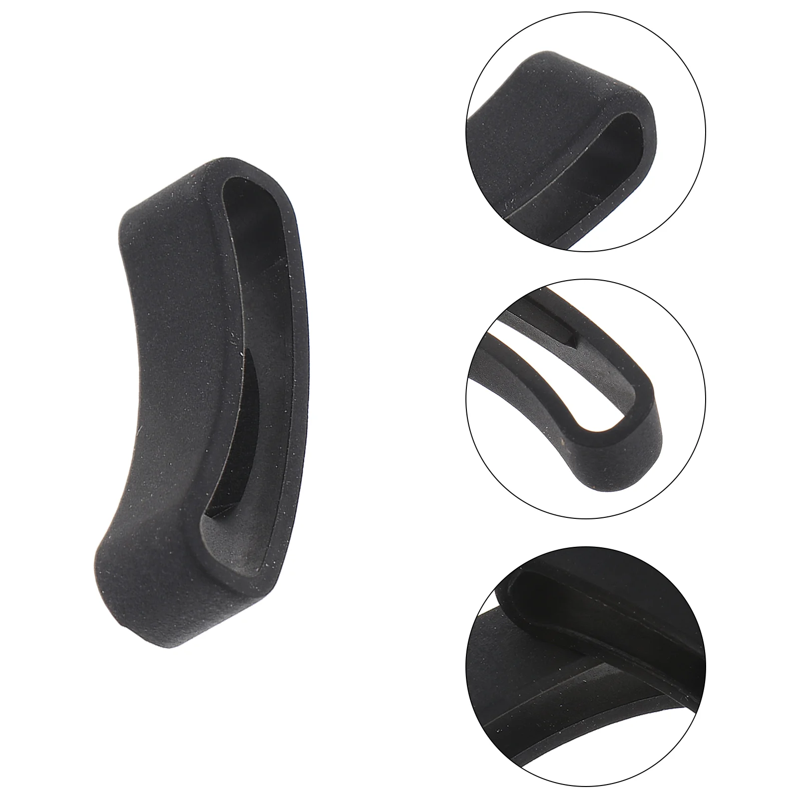 

2pcs Rubber Anti-Fall Buckle Ring Keeper Holder For Smart Bracelet Watch Band (Black)