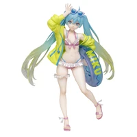 original vocaloid hatsune summer swimsuit anime figure pvc model cartoon toy desktop ornaments cartoon model toy anime gift
