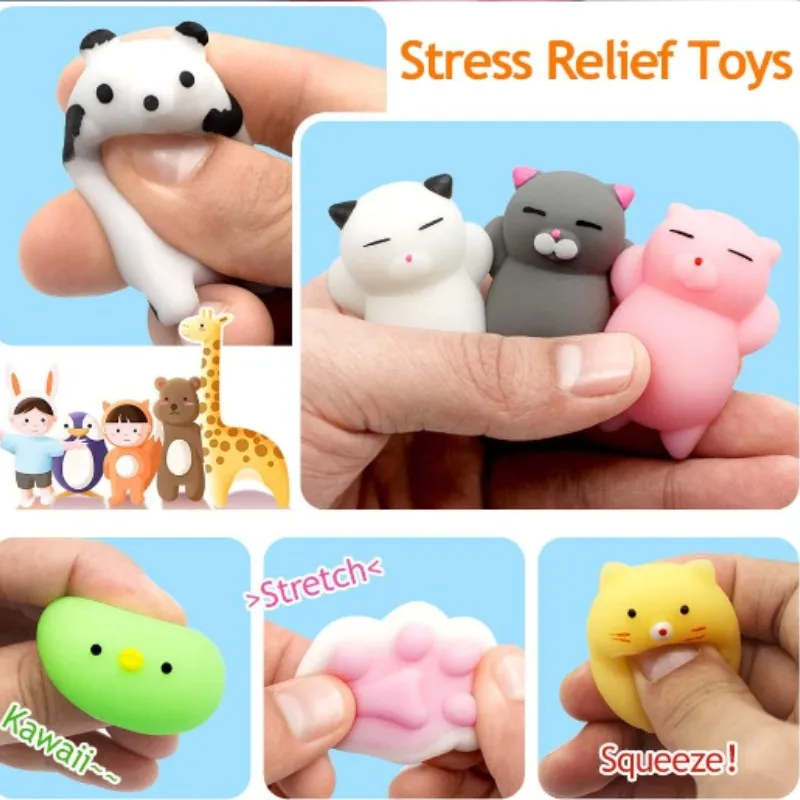 50pcs Small Animal Cute Pet Seal Jun Little Rabbit Creative Toy Pinching Music Decompression Children's Toy enlarge